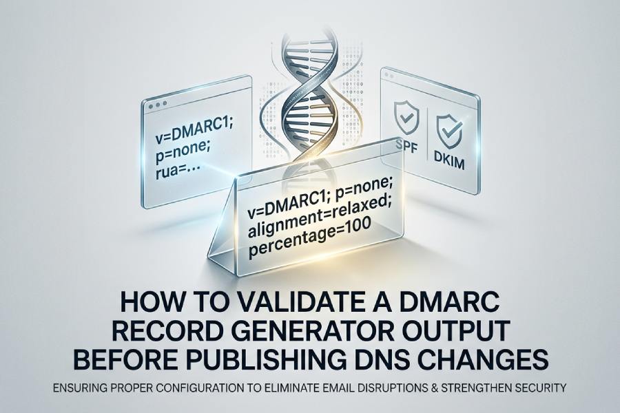 How To Validate A DMARC Record Generator Output Before Publishing DNS Changes