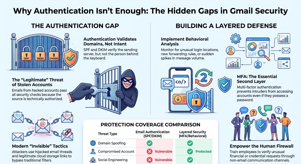 Beyond Authentication: Securing Gmail Against Compromised Accounts