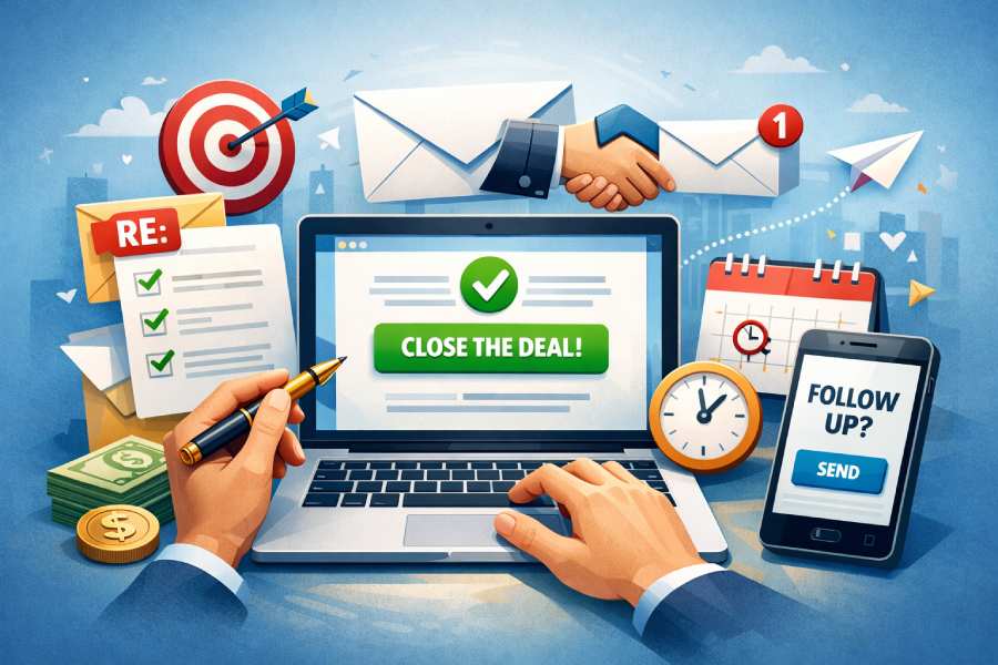 how to close a sale via email