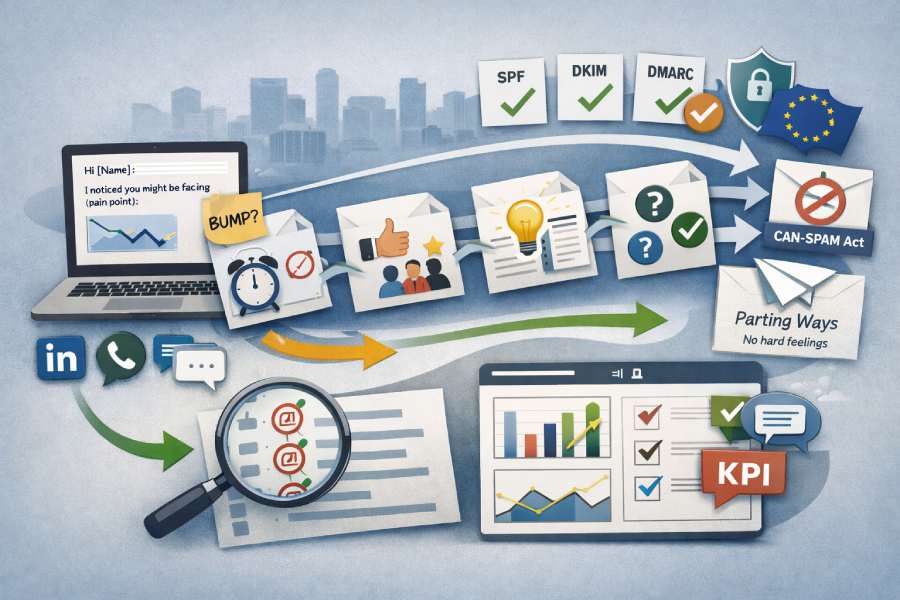 Follow-Up Cold Email Sequence For B2B Sales Outreach