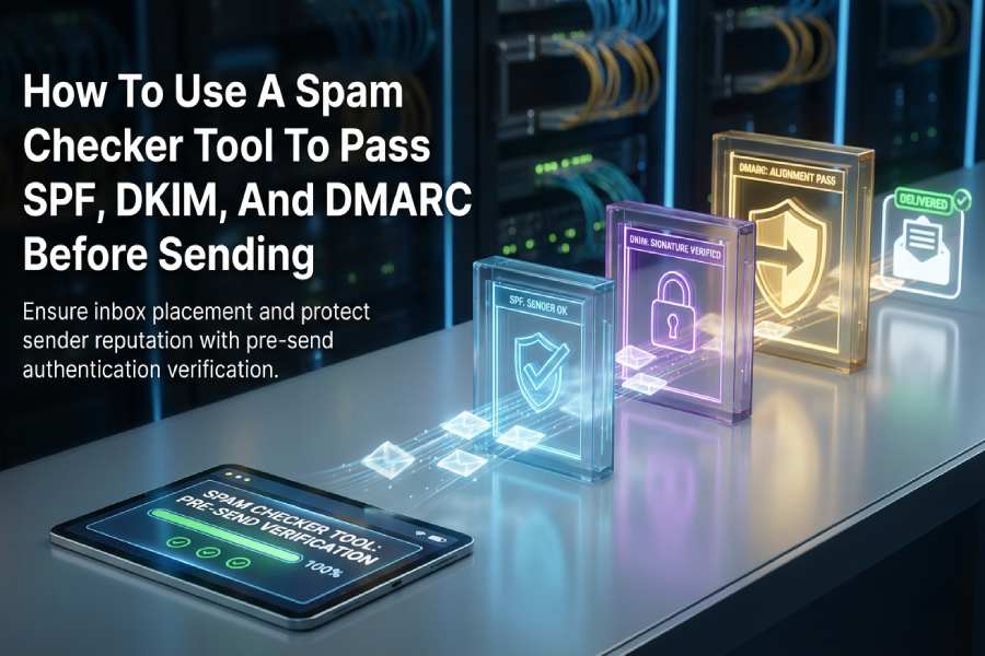 Spam Checker Tool To Pass SPF, DKIM, And DMARC Before Sending