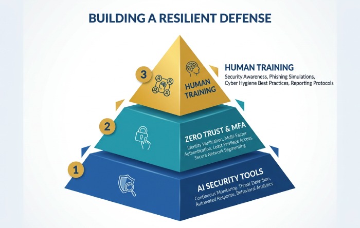 Layered Cyber Defense Pyramid